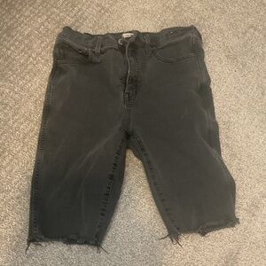 Madewell Roadtripper Bike Shorts, size 29, Lunar (black) wash, denim